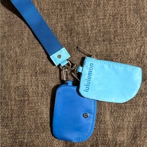 Lululemon Blue Dual Pouch Wristlet